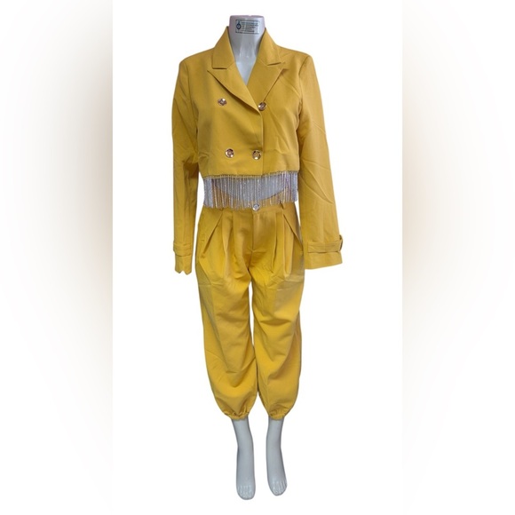 NWT Vibrant Yellow Jogger Pants - Picture 3 of 10